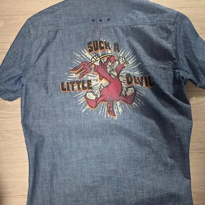 [BUNJANG] VDR Donald Duck Chambray Shirt / vdr 한정판 샴브레이 도널드덕 L