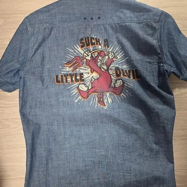 [BUNJANG] VDR Donald Duck Chambray Shirt / vdr 한정판 샴브레이 도널드덕 L