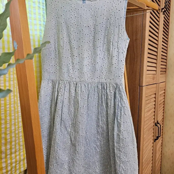 [BUNJANG] Plastic Island Light Blue Embroidered Cotton Dress / 하늘색 원피스 8천원에 팝니다~