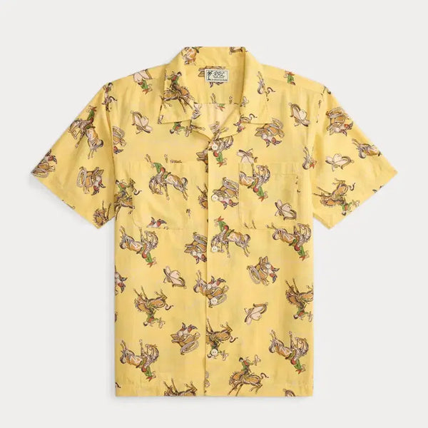 [BUNJANG] RRL Western Print Linen Cotton Camp Shirt L / RRL 더블알엘 웨스턴 프린트 리넨 코튼 캠프 셔츠 L
