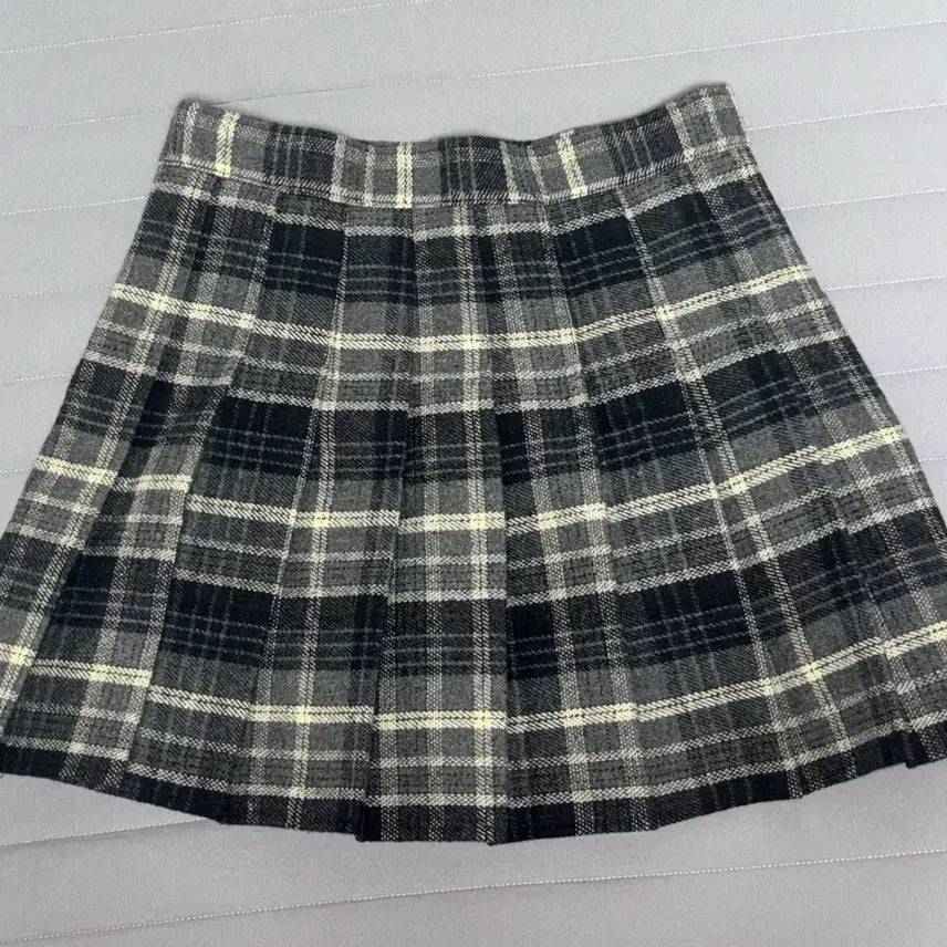[BUNJANG] Vintage Black Check Mini Tennis Skirt / 빈티지 블랙 체크 테니스스커트