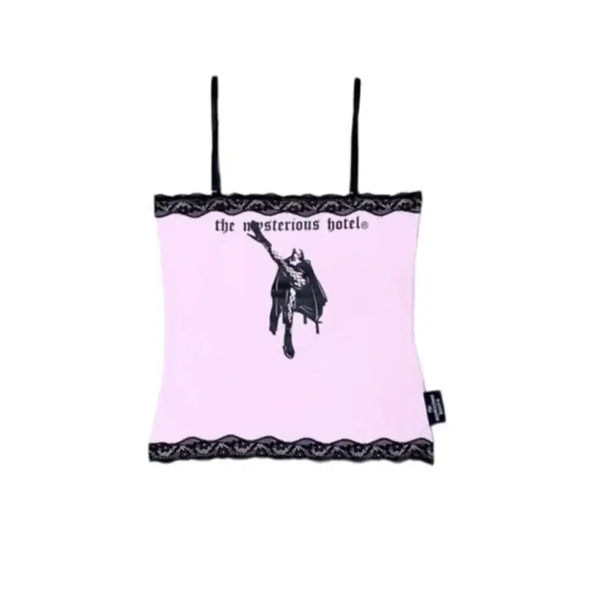 [BUNJANG] The Mysterious Hotel Lace Detail Sleeveless Top / 더미스테리어스호텔 나시