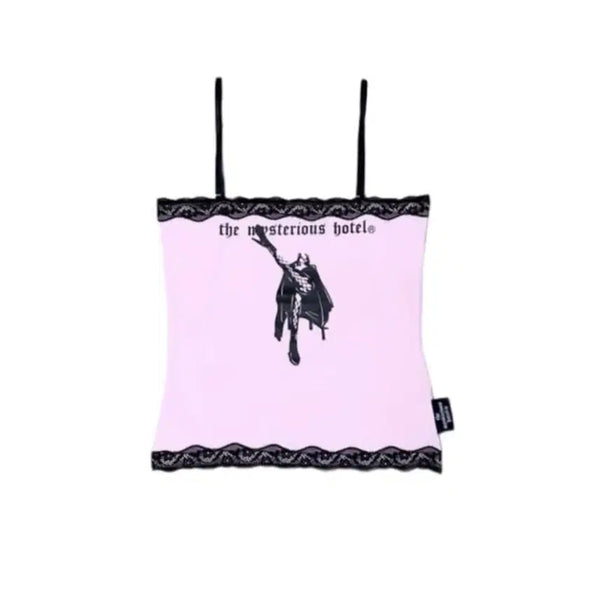 [BUNJANG] The Mysterious Hotel Lace Detail Sleeveless Top / 더미스테리어스호텔 나시