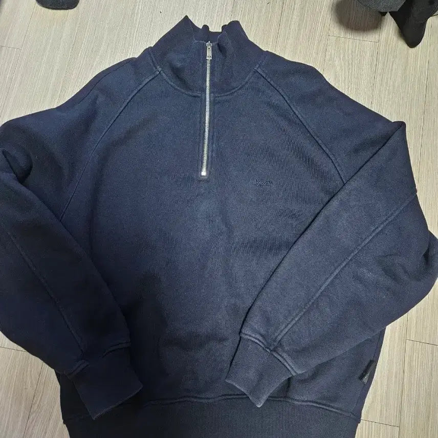 [BUNJANG] System Oversized Half-Zip Sweatshirt (105) / 시스템 오버핏 하프집업 맨투맨 105