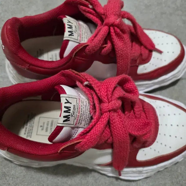 [BUNJANG] Mihara Yasuhiro Red & White Sneakers / MMY 미하라야스히로 레드 화이트 스니커즈