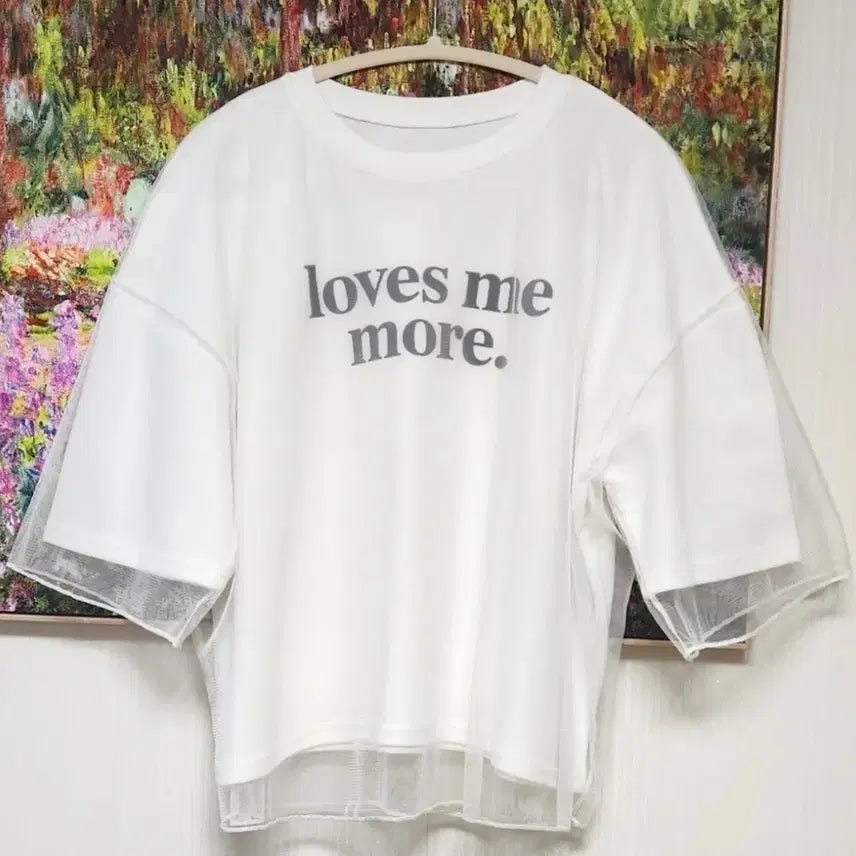 [BUNJANG] White Lace Trimmed Short Sleeve T-shirt / (새상품) 레이스 배색 반팔 티셔츠 화이트