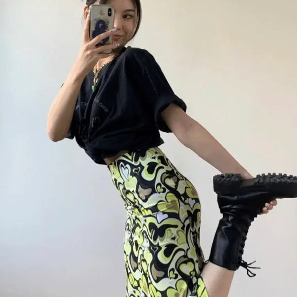 [BUNJANG] Lulu Seoul Summer Disco Midi Skirt (Sealed) / (미개봉) 루루서울 스커트