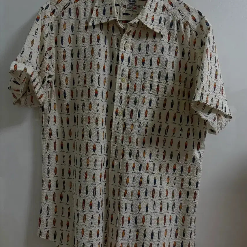 [BUNJANG] Vintage Surfboard Pattern Hawaiian Shirt M / 빈티지 서핑보드 패턴셔츠 하와이안셔츠 M