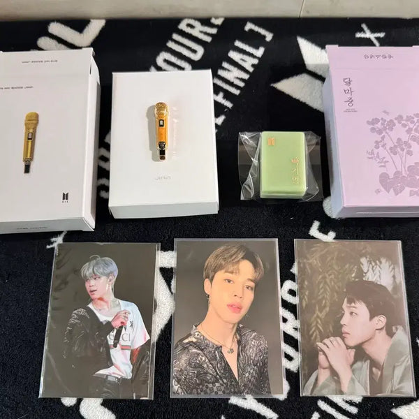 [BUNJANG] BTS Jimin Microphone Badge, Fan Meeting Photocard, Dalmajung Seal Bundle Set / 방탄소년단 지민 마이크뱃지 외 일괄