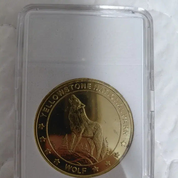 [BUNJANG] Yellowstone National Park Wolf Commemorative Coin / 옐로우 스톤 국립공원 늑대 기념 주화