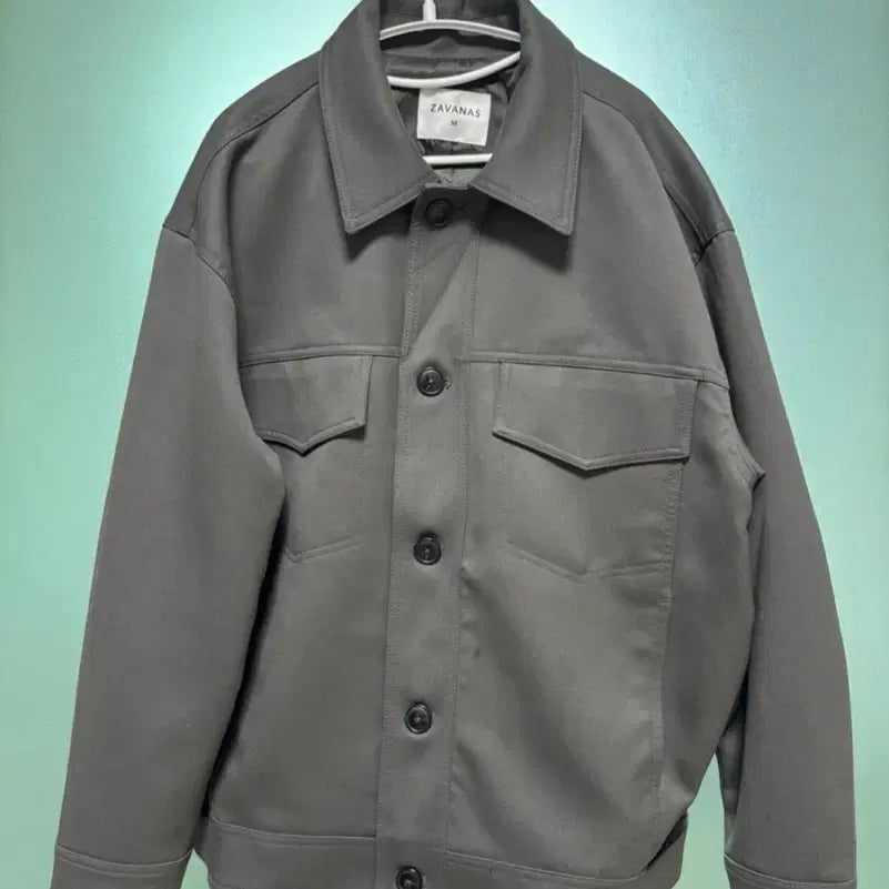 [BUNJANG] Javaness Wool Trucker Jacket Black Khaki M / 자바나스 울 트러커 자켓 블랙카키 M