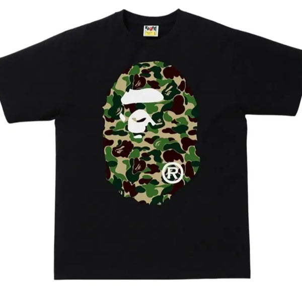 [BUNJANG] BAPE ABC Camo Big Ape Head T-Shirt Black Green / [M]베이프 ABC 카모 빅 에이프 헤드 티셔츠 블랙 그린
