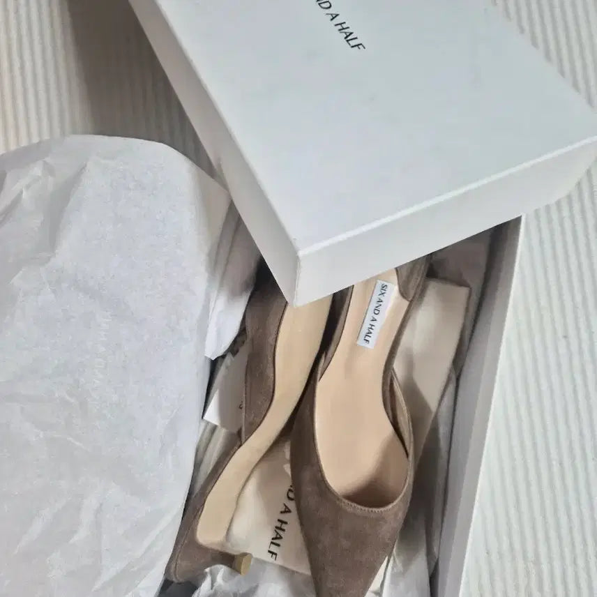 [BUNJANG] Six Half Suede Mule Shoes - Beige / 식스앤어하프 뮬 새상품