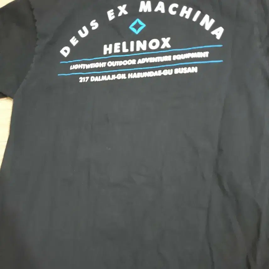 [BUNJANG] Helinox Deus Ex Machina Short Sleeve T-Shirt Black / 헬리녹스 데우스 엑스 마키나 반팔 티셔츠 블랙