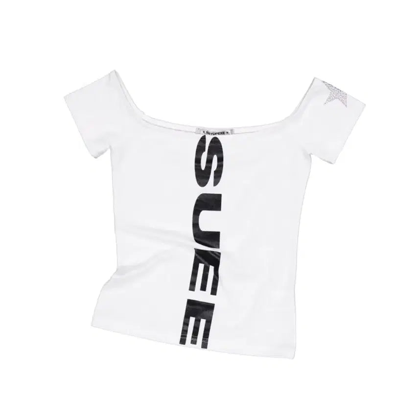 [BUNJANG] Set-upexe Vertical Off-Shoulder Top White / 셋업이엑스이 VERTICAL OFF-SHOULDER TOP 새상품