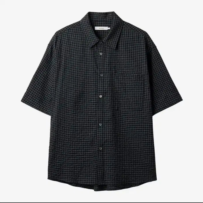 [BUNJANG] Arban Sand Check Half Shirt Black Size 3 / 아르반 샌드 체크 하프셔츠 블랙 3사이즈
