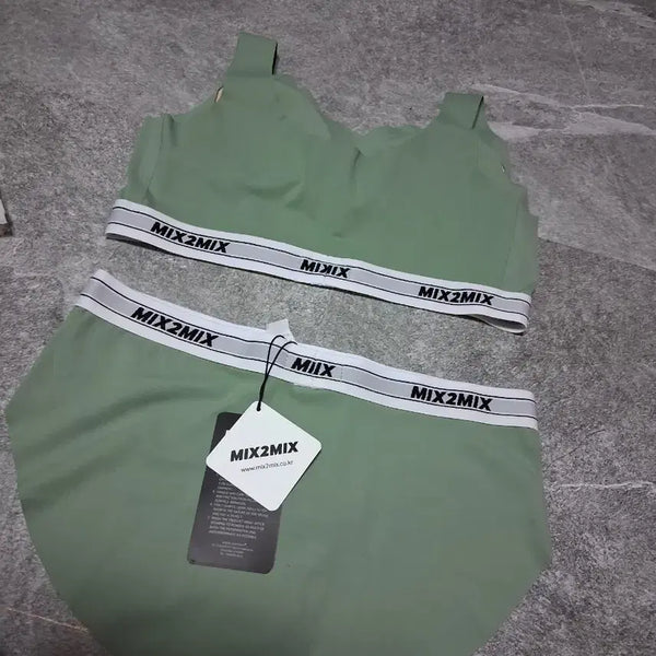 [BUNJANG] Mixtumix Bra and Panty Set Mint / 믹스투믹스 브라팬티 세트 민트 새것)**