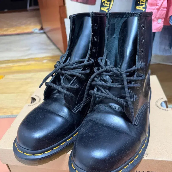 [BUNJANG] Dr. Martens 1460 Smooth Leather Lace-Up Boots Black Size 270 / 닥터마틴 1460 스무스 레더 레이스업 부츠 블랙 270사이즈