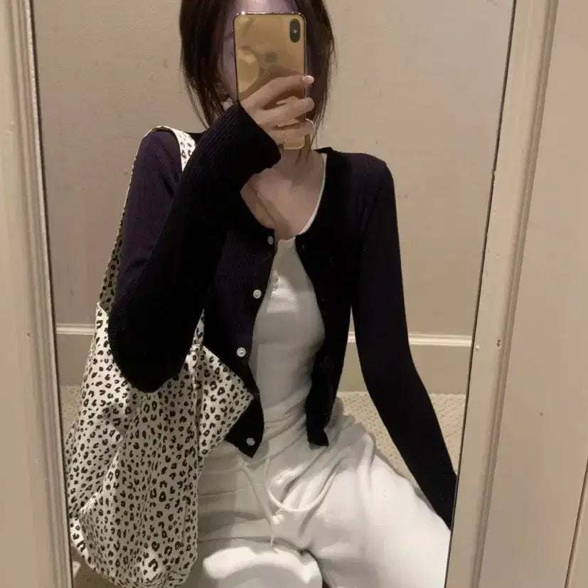 [BUNJANG] Genio Soft Glow Cardigan Navy / 제니오 소프트 글로우 가디건 네이비