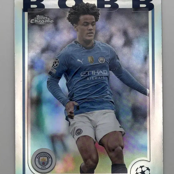 [BUNJANG] 2024-25 Topps Chrome UCC Oscar Bobb #91 Manchester City F.C. Trading Card / 2024-25 Topps Chrome UCC #91