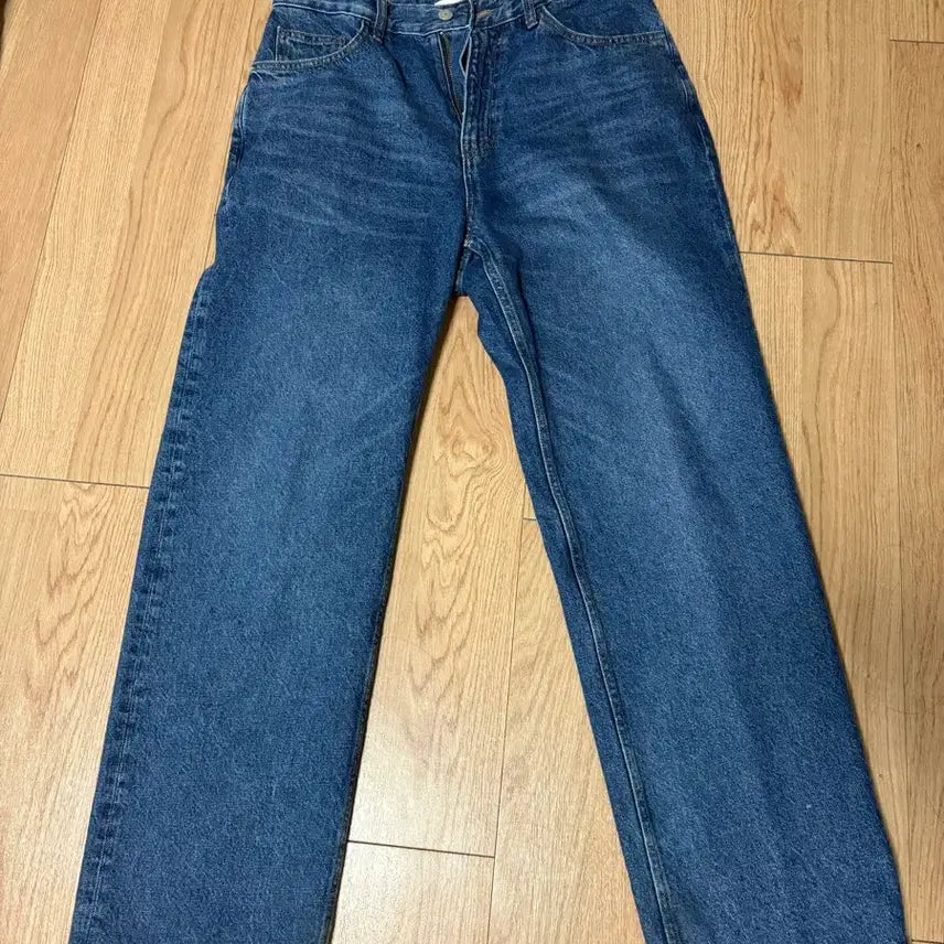 [BUNJANG] Steadyeverywhere Relaxed Denim Pants (Medium Blue) / 스테디에브리웨어 릴렉스드 데님 팬츠(미디엄 블루)