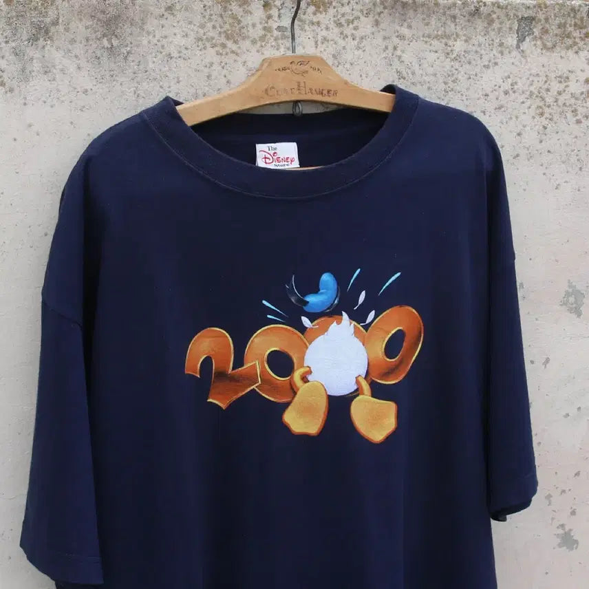 [BUNJANG] 90s Disney Donald Duck Printing Short Sleeve T-Shirt / (착용컷) 90's 디즈니 도날드 덕 프린팅 반팔 티셔츠 105-108