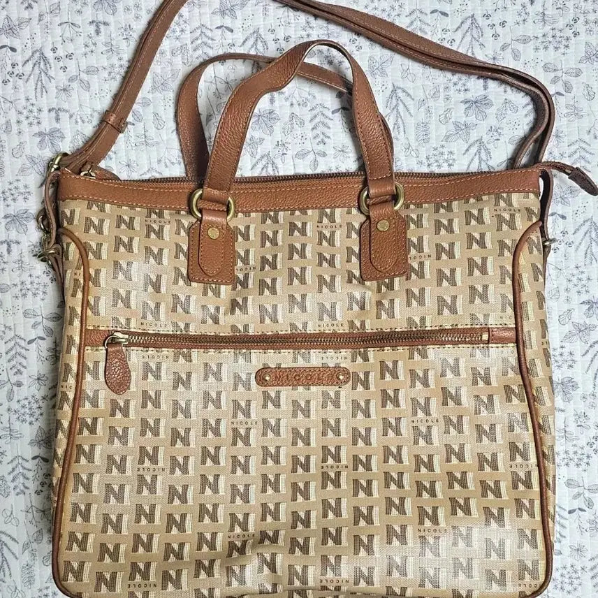 [BUNJANG] Nicole Monogram Pattern Shoulder Bag / 니콜 모노그램 패턴 숄더백