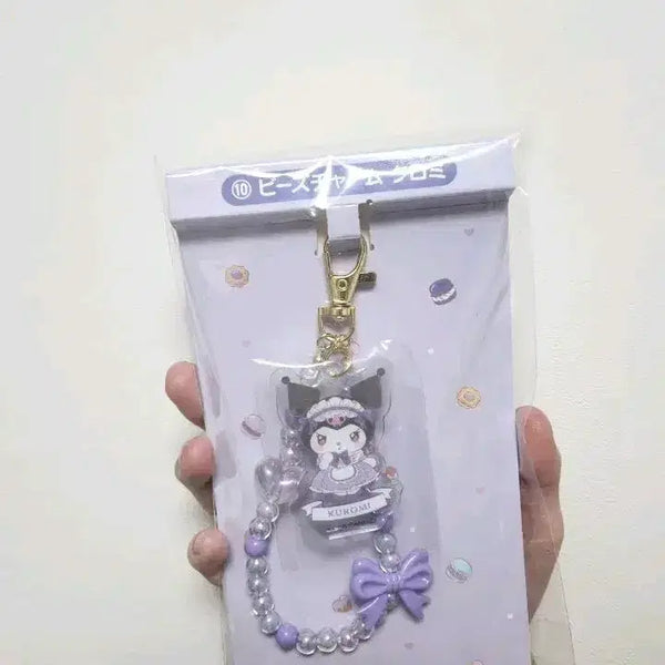 [BUNJANG] Sanrio Atari Kuji Kuromi Beaded Strap Keychain (Sealed) / 산리오 아타리 쿠지 쿠로미 키링 비즈 스트랩 미개봉 새상품