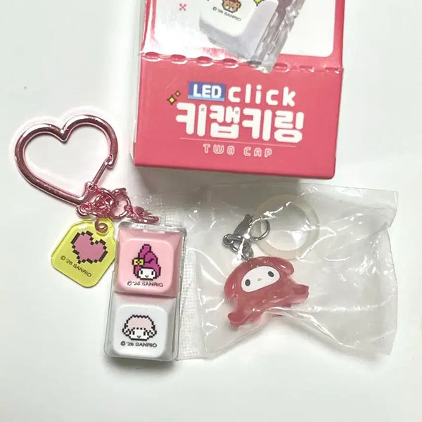 [BUNJANG] Sanrio My Melody Keycap Keychain & Umu Seal Set / 산리오 마이멜로디 키캡 키링&우무 메지루시 세트