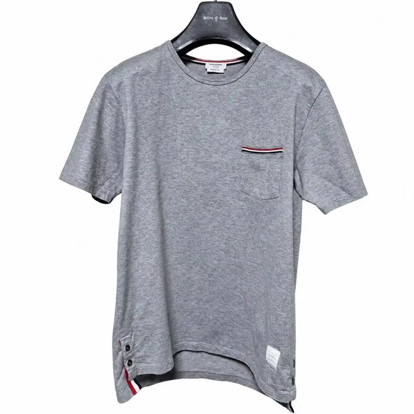 [BUNJANG] Thom Browne Tricolor Stripe Short Sleeve T-Shirt Grey / [새상품급/정품] 톰브라운 삼선 반팔티 회색