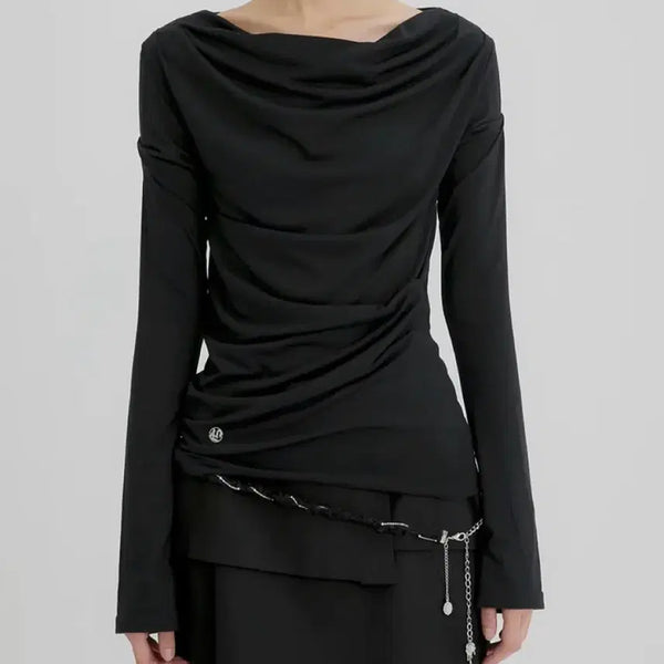[BUNJANG] Flareup Drape Long Sleeve / 플레어업 드레이프 롱슬리브