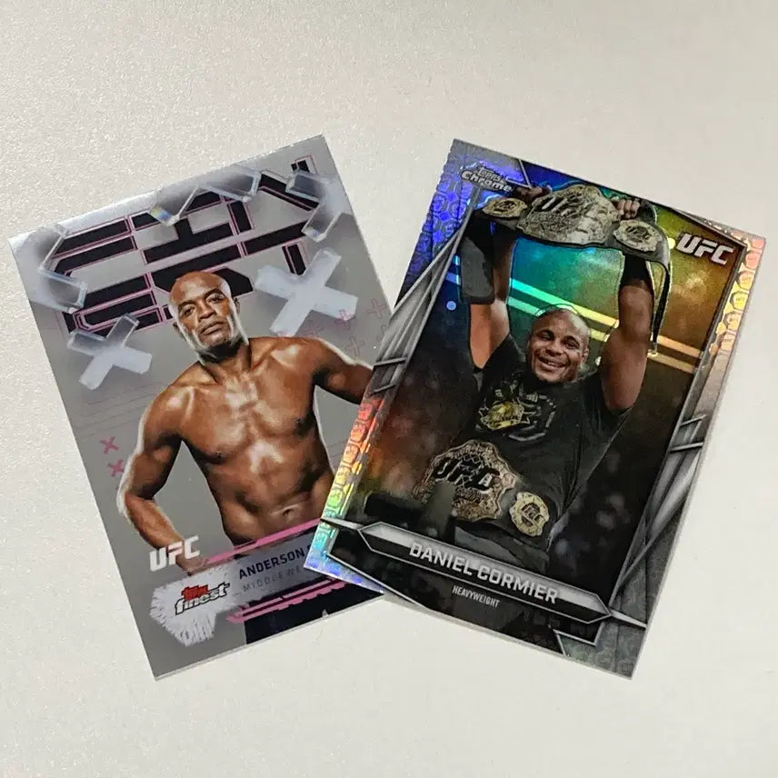 [BUNJANG] Top's UFC Anderson Silva & Daniel Cormier 2-Card Set / 탑스 UFC 앤더슨 실바 & 다니엘 코미어 2장랏 세트