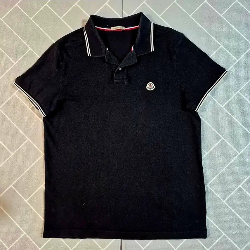 [BUNJANG] Moncler Short Sleeve Polo Shirt Black / [S급/정품] 몽클레어 반팔 카라티 블랙