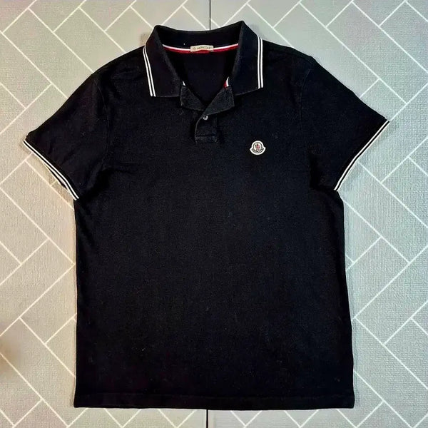 [BUNJANG] Moncler Short Sleeve Polo Shirt Black / [S급/정품] 몽클레어 반팔 카라티 블랙