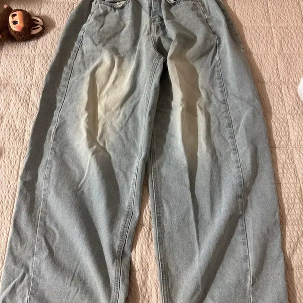 [BUNJANG] Ablie Pin Tuck Jeans Light Wash / 에이블리 핀턱 청바지