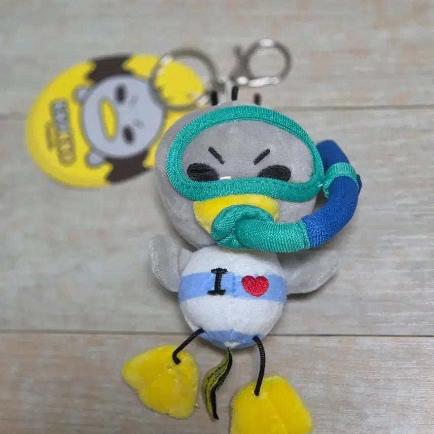 [BUNJANG] Annyeongjaduya Kkoko Friends Kkoko Snorkeling Keyring Plush / 재고5) 안녕자두야 꼬꼬프렌즈 꼬꼬 스노클링 키링 인형