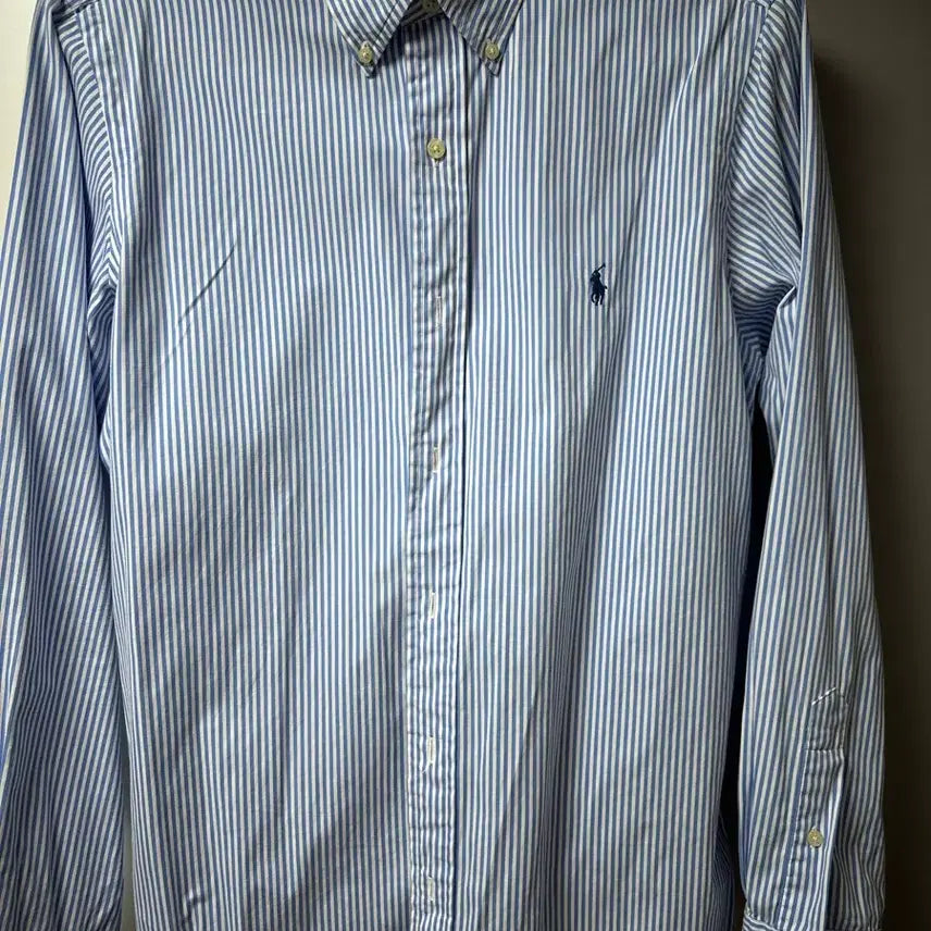 [BUNJANG] Polo Ralph Lauren Men's Blue Stripe Classic Fit Shirt / 폴로 랄프로렌 블루 스트라이프 셔츠 남성