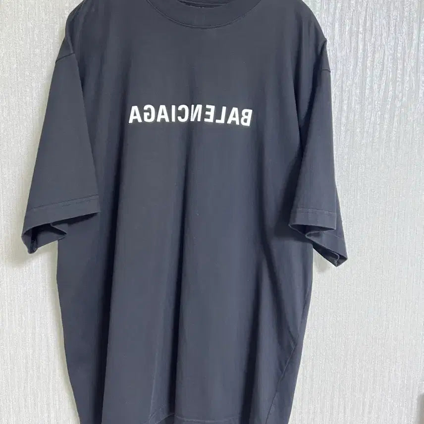 [BUNJANG] Balenciaga Mirroring Logo T-Shirt Black/White / 발렌시아가 티셔츠(M)