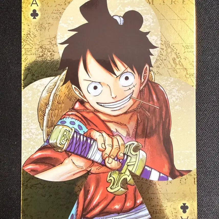 [BUNJANG] One Piece Limited Golden Trump Card Luffy / [등급용/최상급] 2024 원피스 한정 황금 트럼프 카드 [루피 클A]