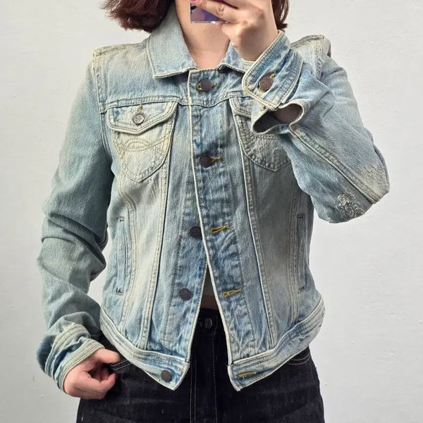 [BUNJANG] Abercrombie & Fitch Vintage Light Wash Denim Jacket (M) / [프립]M/아베크롬비 빈티지 연청자켓