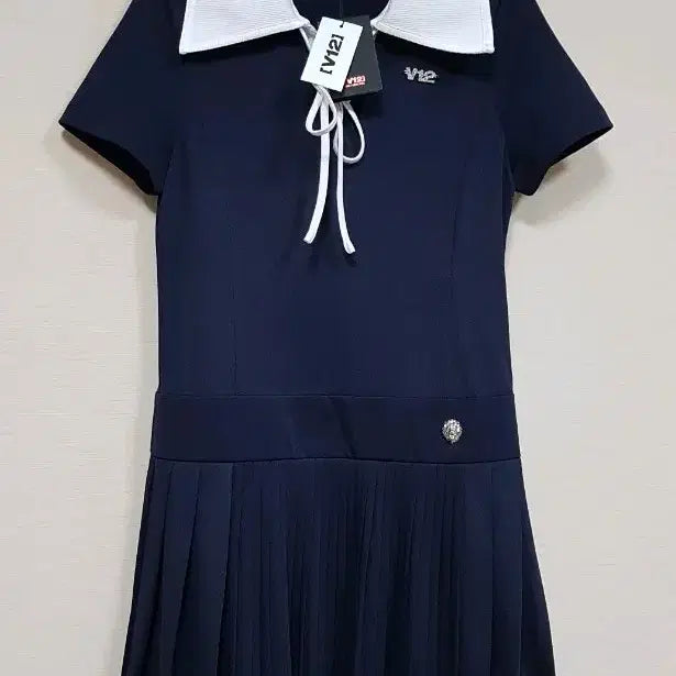 [BUNJANG] V12 Women's Pleated Golf Dress Navy / 브이트웰브(V12) 골프 여성 플리츠 원피스 (새상품)