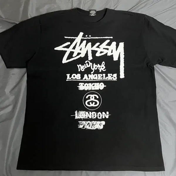[BUNJANG] Stussy Tour T-Shirt - Size L / 스투시 투어 티셔츠 L