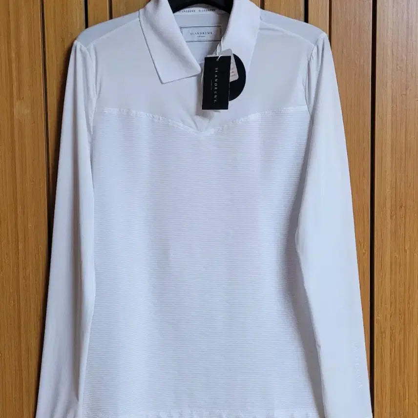 [BUNJANG] St. Andrews Women's Knit Collar Mix Cooling T-Shirt L (95) / 세인트앤드류스 여성 니트 카라 믹스 냉감 티셔츠 95(새상품)