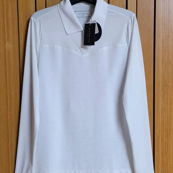 [BUNJANG] St. Andrews Women's Knit Collar Mix Cooling T-Shirt L (95) / 세인트앤드류스 여성 니트 카라 믹스 냉감 티셔츠 95(새상품)