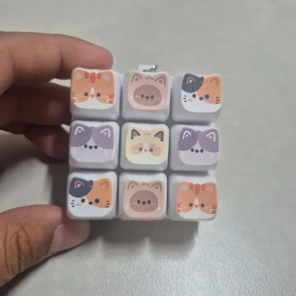 [BUNJANG] Set of 9 Cat Keycaps / 고양이 키캡 9개 세트