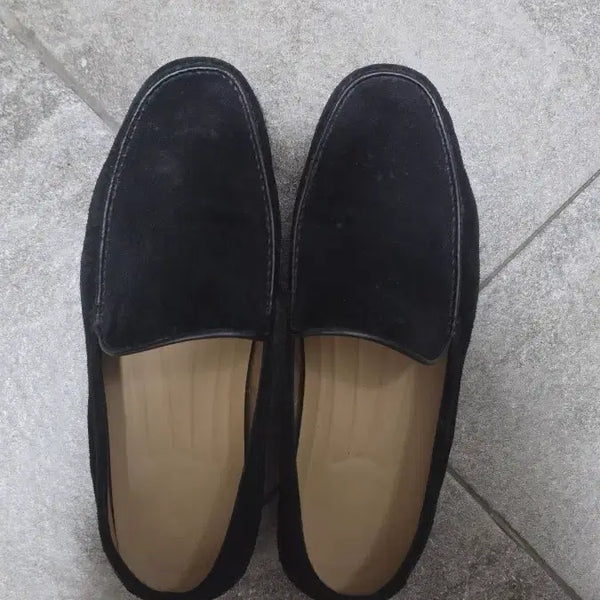 [BUNJANG] Tandy Suede Black Loafers / 탠디 스웨이드 블랙 로퍼