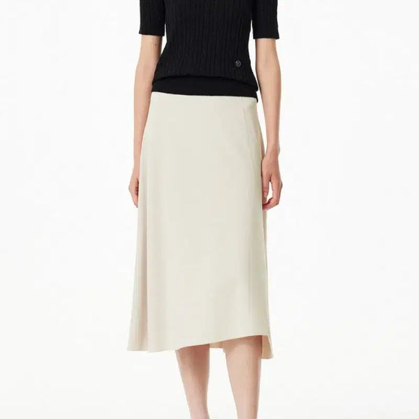 [BUNJANG] VOV Slit Flare Long Skirt Black / [새상품]보브(VOV) 슬릿 플레어  롱스커트(블랙55)