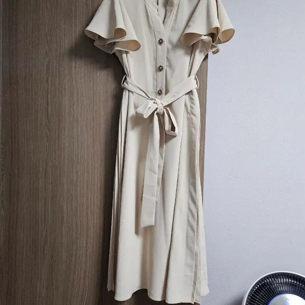 [BUNJANG] Chicline Side Pleats Dress / 시크라인 사이드플리츠 원피스