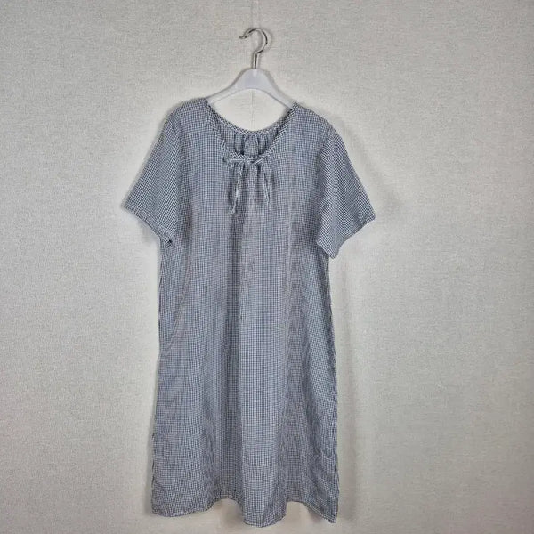 [BUNJANG] Ggijimi Check Pattern Dress / (#66,77추천)지지미 체크 패턴 원피스