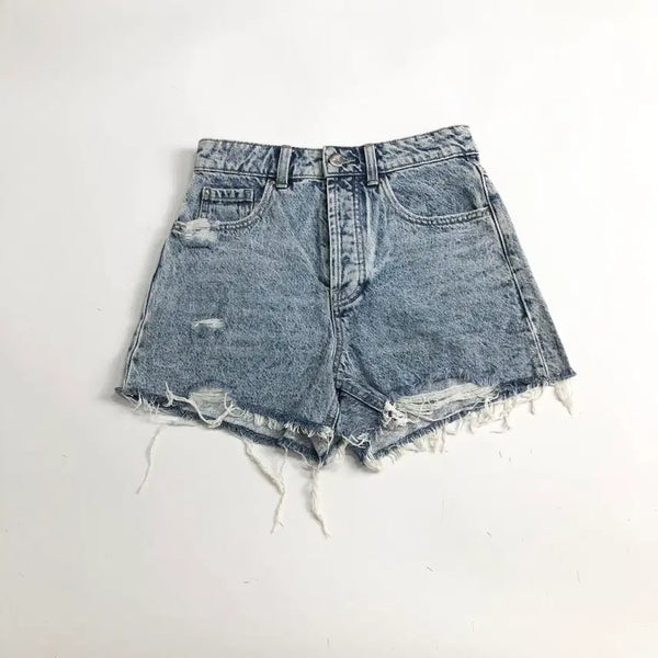 [BUNJANG] Zara Distressed Wash Denim Shorts / 청바지 숏팬츠 찢청 워싱 자라